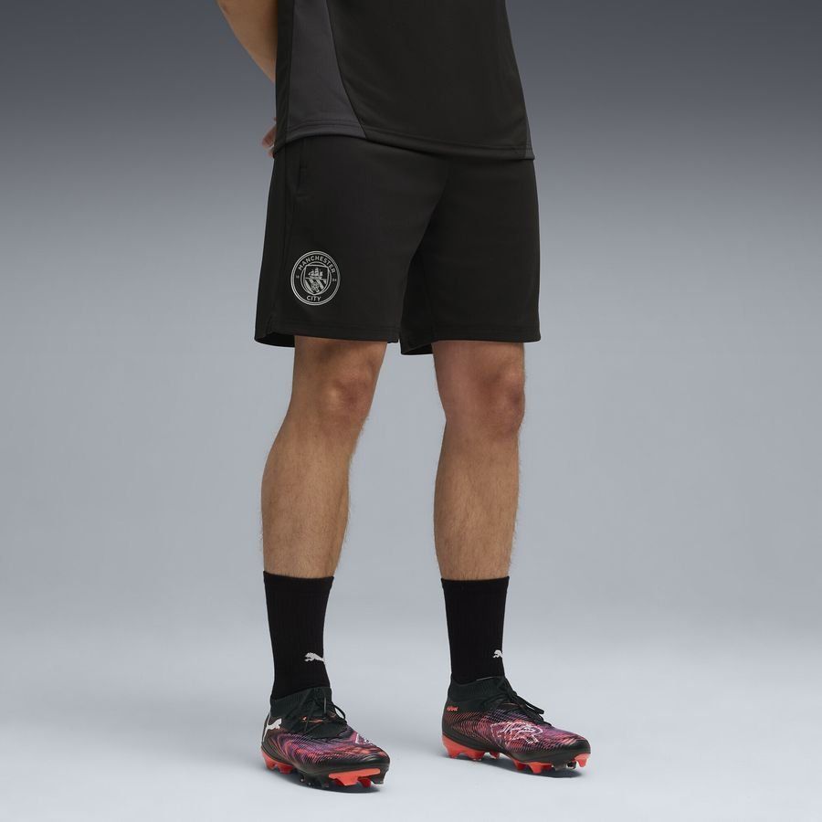 Manchester City Training Shorts - PUMA Black/Puma Silver - Men's-SoccerKits Hub | Buy Soccer Jerseys Online